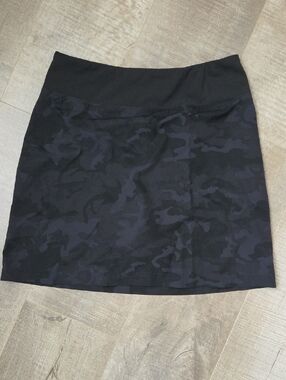 Women's Black Camouflage Mini Skirt